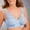 Blue, variant on SHOPESSA Solid Color Bra Without Steel Ring Push Up Plus Size Mother Lace Underwear