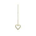 thumbnail image 4 of Diamond Heart Lariat Necklace Round Cut In 14K Yellow Gold 0.14Cttw, 4 of 7