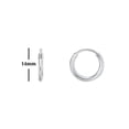 thumbnail image 4 of Small Sterling Silver Endless Hoop Earrings, 4 of 6