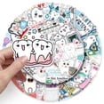 thumbnail image 5 of vlrwzc 50pcs Funny Cartoon Tooth Stickers for Graffiti Decals Laptop Scrapbook Retro Vinyl Sticker Phone Luggage Decoration Waterproof Sticker Party Supplies, 5 of 7