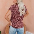 thumbnail image 5 of Womens Graphic Tees Leopard Print V Neck Short Sleeve T Shirts Dressy Casual Vacation Outfits Relaxed Fit Summer Tops Women Tshirts XXL, 5 of 5