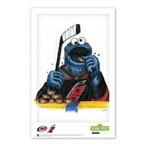 Cookie Monster Carolina Hurricanes 11" x 17" Sesame Street Poster Print