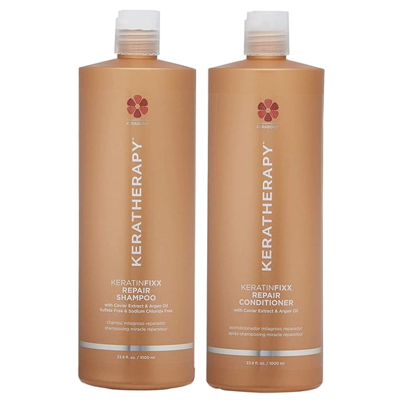 Keratherapy KERATINFIXX Miracle Repair Shampoo and Conditioner Liter Duo