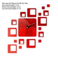 thumbnail image 4 of Worallymy Reloj de pared DIY Acrílico de bajo ruido Reloj de pared Pegatina Decoración Reloj colgante para oficina en casa Rojo Worallymy JD735811468, 4 of 7