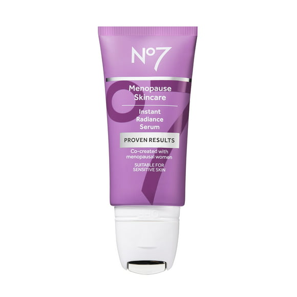No7 Menopause Skincare Instant Radiance Serum with Collagen Peptides, Hyaluronic Acid & Lipids, 1 oz
