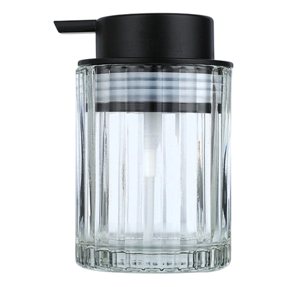 Glass Foaming Hand Soap Dispenser, 10 oz Glass Form Soap Dispenser ,Refillable Clear Liquid Soap Dispenser for Bathroom, Kitchen Dish Washing Liquid Bottles
