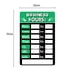 thumbnail image 3 of Signo De Horario De Apertura Señal de horario comercial Señales de horas de operación para ventana / puerta (verde), 3 of 4