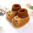thumbnail image 2 of HUANBAI Winter Children Toddler Shoes Baby Boys And Girls Flat Socks Shoes Elastic Rope Non Warm Comfortable Cute Cartoon Cat 0-6 Months, 2 of 4