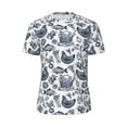 thumbnail image 5 of Wukai Chicken And Fish Print Men's Short-Sleeved Mesh T-Shirt,Quick-Dry Short Sleeve Workout T-Shirt-Large, 5 of 8