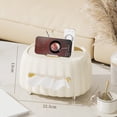 thumbnail image 3 of FHBVT Multifunctional Tissue Box Plastic Remote Control Storage Organizer Desktop Storage Box for Home Living Room Dining Room Office Desk Decor Space Saving Tissue Holder Storage Case, 3 of 5