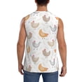 thumbnail image 4 of Balery Funny Chicken Camisetas sin mangas para hombre, absorbe la humedad y protege contra el mal olor.-X-Large, 4 of 7