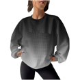 thumbnail image 1 of Besolor Knit Sweatshirt for Women Fall Fashion Round Neck Gradient Color Pullover Shirts Ladies Long Sleeved Tops, 1 of 7