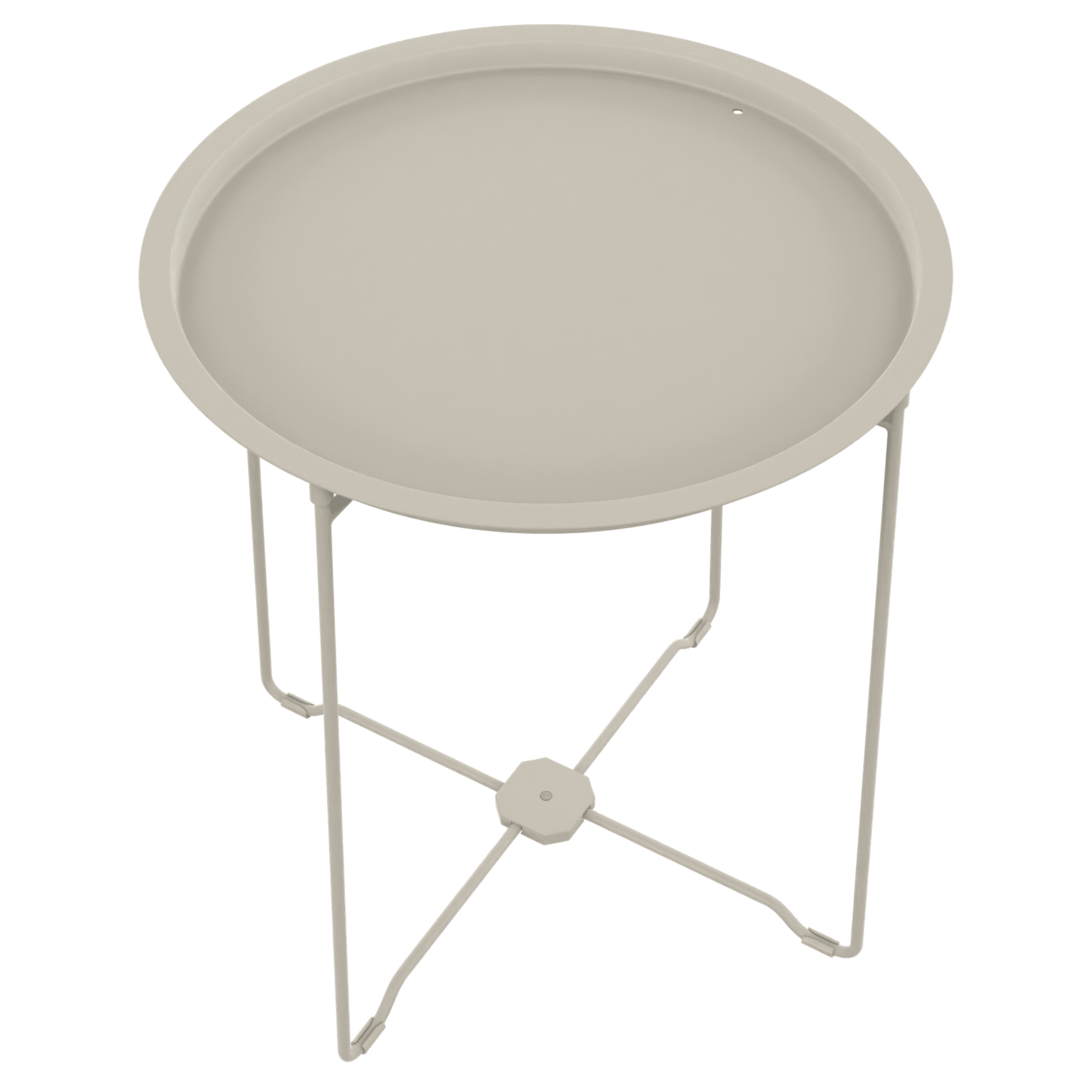 Mainstays Steel Outdoor Tray Top Side Table, White