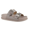 thumbnail image 4 of 【FAX-1】Women's Buckle Slides Women's Slides-Sandals Double Buckle Slip on Adjustable Sandals Waterproof Swim Pool Bath Shower Shoes for Women Comfortable Non Slip Footwear Walking Shoes Tsinelas, 4 of 7