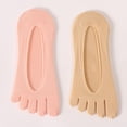 thumbnail image 1 of Calcetines de cinco dedos, calcetines de cinco dedos, calcetines de dedos del pie, calcetines invisibles de verano bajos, calcetines náuticos de boca poco profunda, calcetines de seda para mujer,, 1 of 5