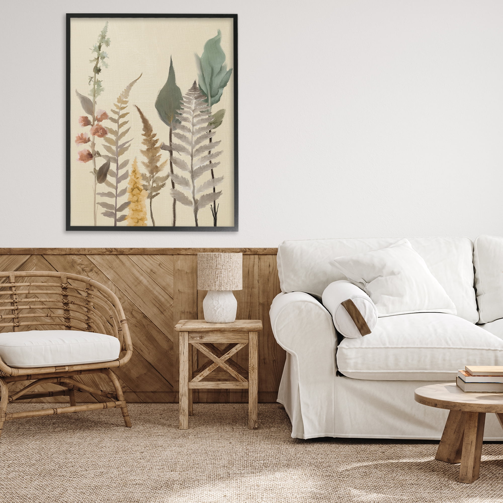 Stupell Industries Fall Botanicals Forest Ferns Black Framed Giclee Art, design by Elizabeth Medley