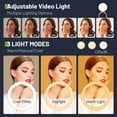 thumbnail image 2 of Magnetic Selfie Light for MagSafe iPhone, LED Phone Light for Vlog Makeup Video Conference, Ring Light with Stand Function & 3 Light Modes, Gold, 2 of 8