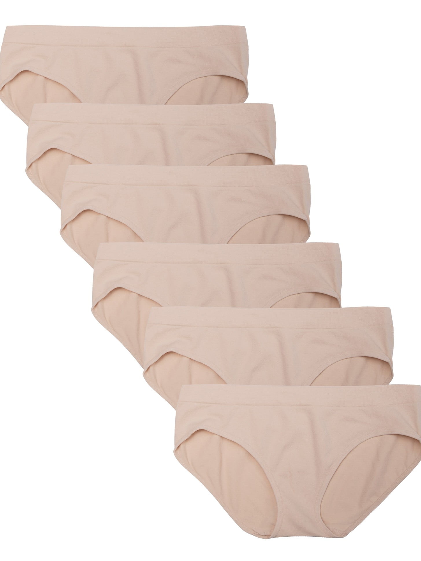 Kalon Kalon Women's 6 Pack Hipster Brief Nylon Spandex Underwear