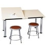 Diversified Woodcraft ALTD2-6030 Adj Leg Drafting Table- Double Sta.