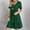 Army Green, variant on Women's Summer Empire Waist Dress Smocked Flutter Short Sleeve V Neck Midi Dresses