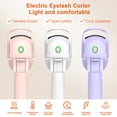 thumbnail image 3 of Tignapoo Rechargeable Heated Eyelash Curler with 3 Temperature Settings, Curved Design for Eye Contour, Type-C Charging, 230mAh Battery, Long-lasting Curl, Pink, 3 of 6