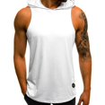 thumbnail image 1 of Débardeurs à Capuche Homme Été Décontracté Sport Fitness Muscle Sweat à Capuche Sans Manches Tee, 1 of 2
