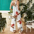 thumbnail image 4 of Women Christmas Outfit Stylish Women's Casual Christmas Print Jumpsuit Featuring Convenient Side Pockets For Everyday Comfort And Festive Seasonal Wear White 3XL, 4 of 6