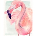 thumbnail image 3 of Parker, Jennifer Paxton 12x14 Black Modern Framed Museum Art Print Titled - Pastel Flamingo I, 3 of 5