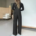 thumbnail image 7 of Overalls for Women Casual Adjustable Bib Overalls Wide Leg Jumpsuits Loose Fit Cropped Jean Rompers with Pockets, 7 of 7