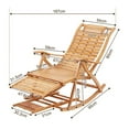 thumbnail image 3 of Adjustable Heavy Duty Bamboo Rocking Chair Lounge Recliner Leisure Living Room, 3 of 6
