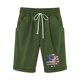thumbnail image 1 of Pantalones Cortos Casuales para Mujer Día de la Independencia Impreso Elástico de la Cintura, Pantalones Cortos de Verano para Mujeres, 1 of 4