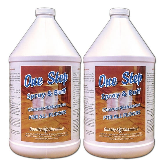 One Step - Spray and Buff -Floor Restorer Cleans & polishes - 2 gallon case