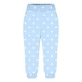 thumbnail image 3 of Hvobtty Pantalons Décontractés Raccourcis pour Femmes, Pantalons Longs Amples à Taille Élastique avec Poche Capris, 3 of 3