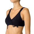 thumbnail image 3 of Women's Cottonique W12225 Latex Free Organic Cotton Side-Tie Bra (Black 36B), 3 of 3