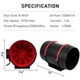 thumbnail image 7 of GYZJ Ventilation Kit 8 Inch 706 CFM Inline Fan Black Kit with Temperature Humidity Monitor , 8 Inch Air Carbon Filter , 3m Duct Hose for Grow Tent  Greenhouses Factory Garage, 7 of 7
