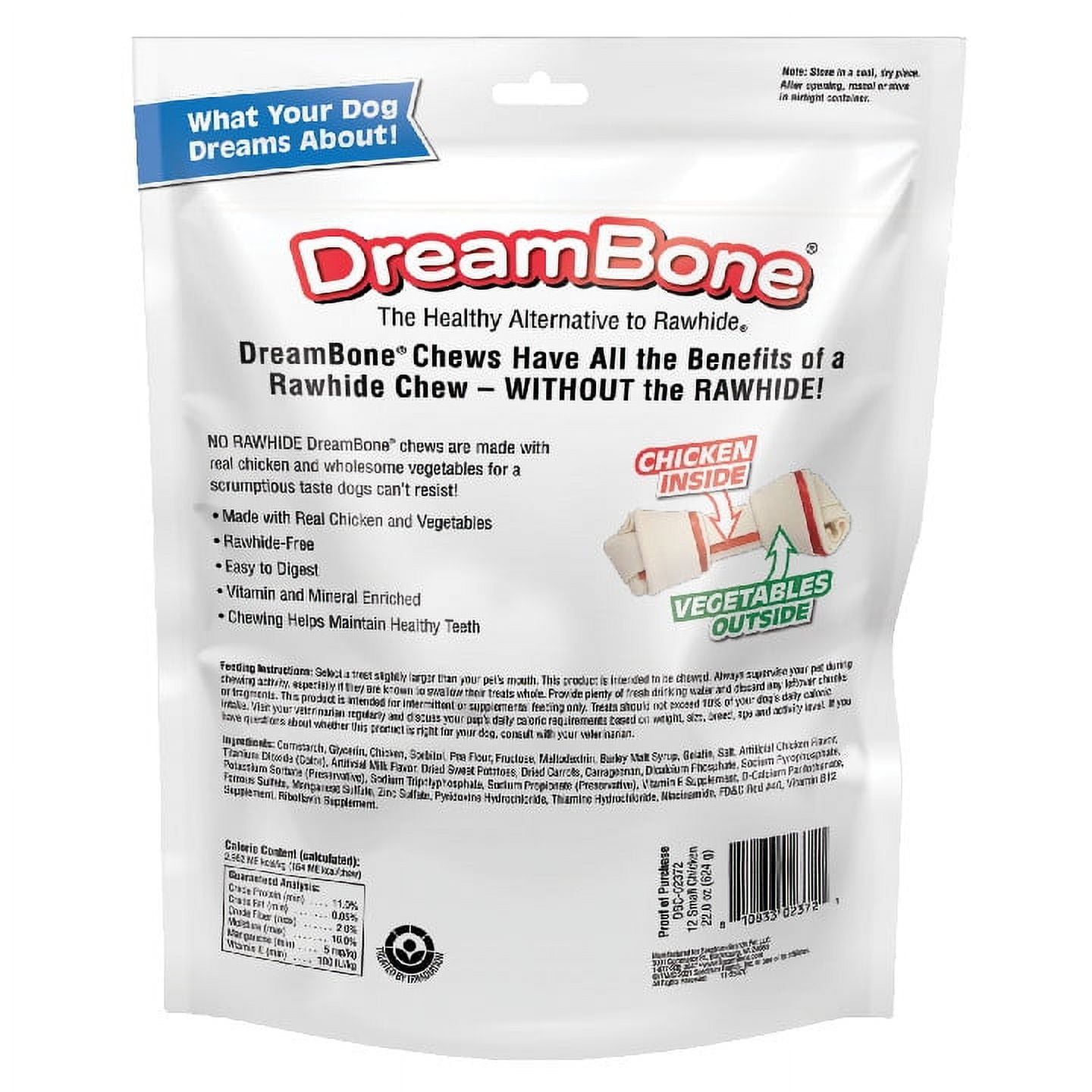 (3 pack) DreamBone Small Chews with Real Chicken, Rawhide-Free Chews for Dogs, 12 Count