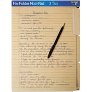 Find It, File Folder Note Pad, Manila, 12 Pg
