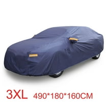 Blue PEVA Car Cover All Weather Breathable Rain Snow Sun Heat Resistant 3XL:Fit Sedan 185"-193"