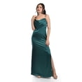 thumbnail image 1 of Vestido de escote drapeado Roman Fashion /Juvenil, 2005 (Verde botella) multicolor G, 1 of 5
