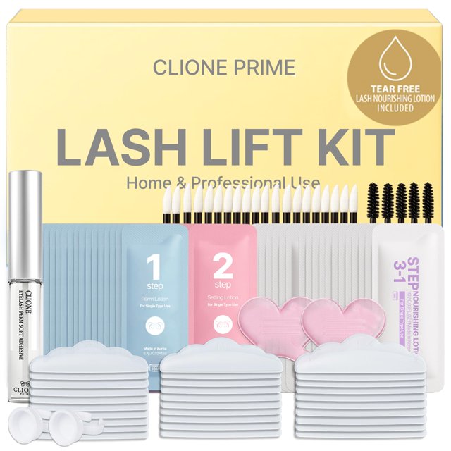 Kit de estiramiento de pestañas CLIONE PRIME, permanente de pestañas coreano con herramientas