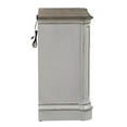 thumbnail image 2 of Bowery Hill Traditional White 3 Drawer Bedside Chest w/ Charging Station, 2 of 7
