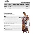 thumbnail image 5 of Edolynsa Brown Leopard Print Kaftan Dress Plus Size Bohemian Beach Cover Up Side Split Summer Outfit with Self Tie, 5 of 8