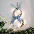 thumbnail image 1 of Easter Decorations with Decorative Rattan Lights - Cute Rabbit Wreath - Handmade Decoration - Rabbit Wreath - Easter Gift (Blue), 1 of 5