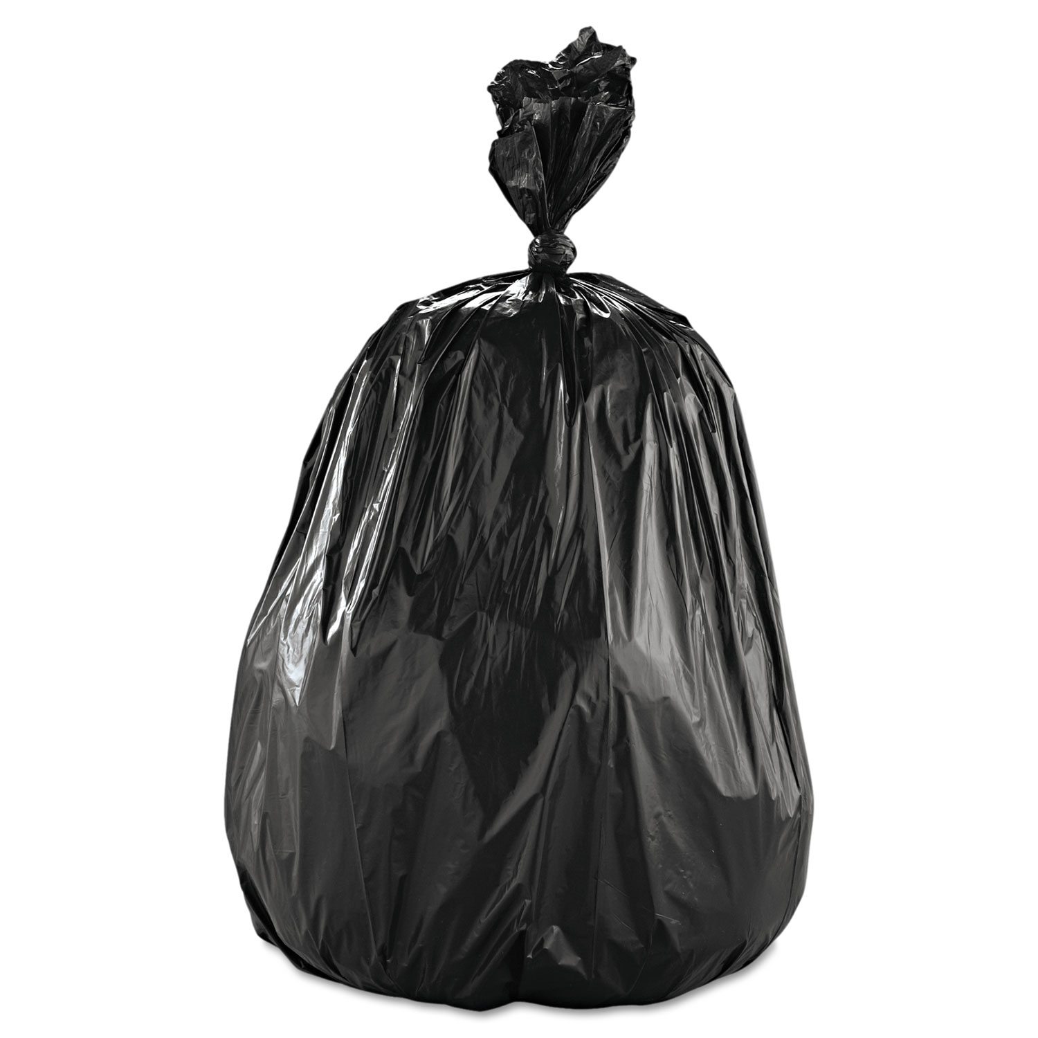 Boardwalk® Low Density Repro Can Liners, 60 Gal, 1.6 Mil, 38" X 58", Black, 100/carton