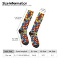 thumbnail image 3 of Womens Autism Awareness Puzzles Knee High Socks Comfy Thermal Boot Long Socks, 3 of 7