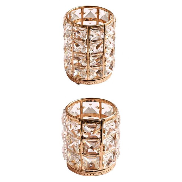 2 soportes para brochas de maquillaje de cristal, portalápices, organizador para el hogar, Soledad colección de almacenamiento de cosméticos