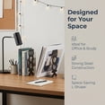 thumbnail image 6 of Unique Bargains Modern Geometric Metal Bookends for Office Black Style C 3"x3.1"x8.5", 6 of 6