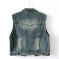 thumbnail image 6 of Women's Fashion Denim Vest Sleeveless Layering Piece For Spring Autumn Wardrobe Essentials, 6 of 9
