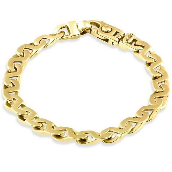 Pompeii Men's 14k Gold (30gram) or Platinum (48gram) 7.5mm Link Bracelet 8" (,)