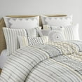 thumbnail image 3 of INK+IVY Adult Imani Geometric Full/Queen Cotton Comforter Set, 3-Piece - Ivory and Off-White, 3 of 7